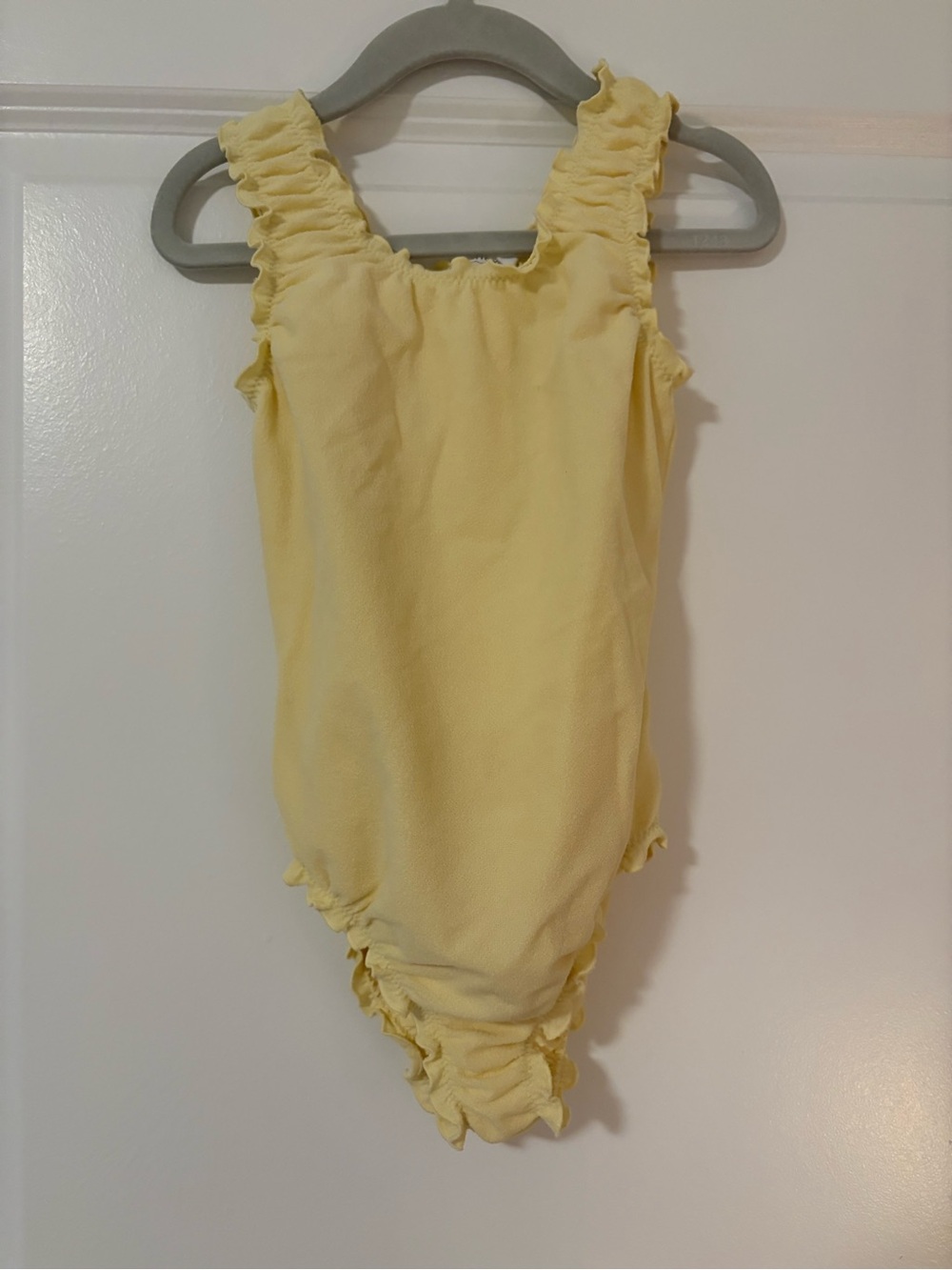 Minnow | Yellow Ruffle Strap Kids One-Piece Swimsuit